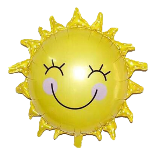 GLOBO No. 35 METAL. CARA DE SOL SONRIENTE QUAL