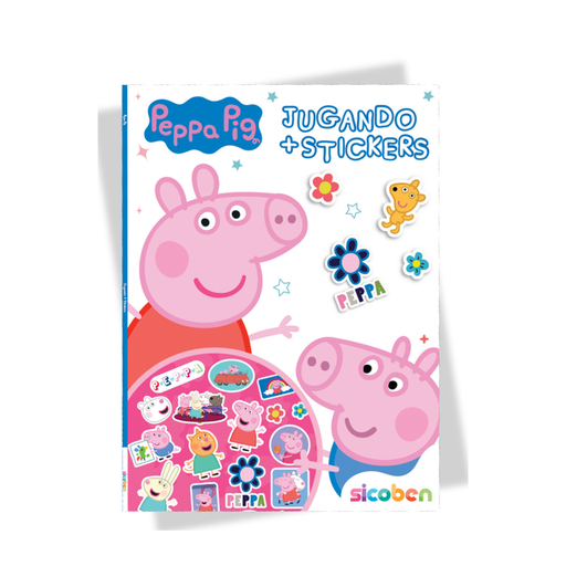 JUGANDO + STICKERS PEPPA PIG 27X20CM- 24 PAG + 1 STICKERS SICOBEN