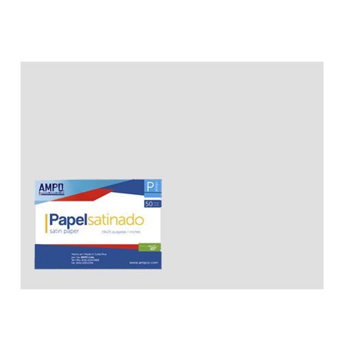 [OFF-PS-GR] PAPEL SATINADO GRIS 19" X 25" (PAQ 50)