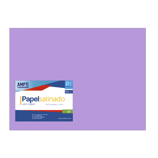 [OFF-PS-LI] PAPEL SATINADO LILA 19" X 25" (PAQ 50)