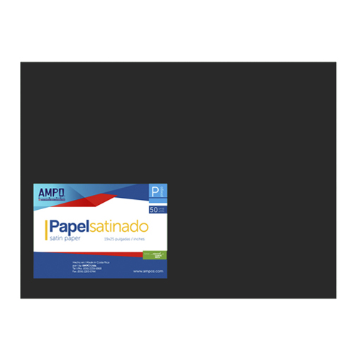 [OFF-PS-NG] PAPEL SATINADO NEGRO (PAQ 50)