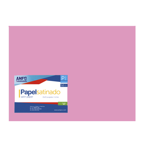 [OFF-PS-RC] PAPEL SATINADO ROSADO CLARO (PAQ 50)