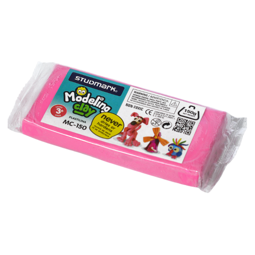 PLASTILINA BARRA 150G ROSADA STUDMARK