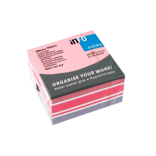 [OFF-33F] QUITA Y PON 3" X 3" PASTEL ROSADO 100 H. INFO (12)