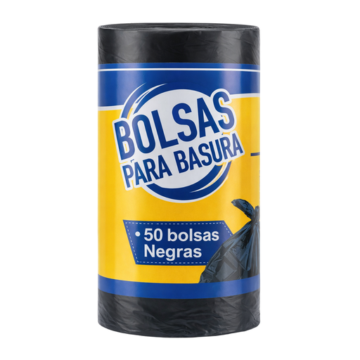 ROLLO BOLSAS BASURA NEGRAS GRANDES (76.2X90CM) LW 50UDS