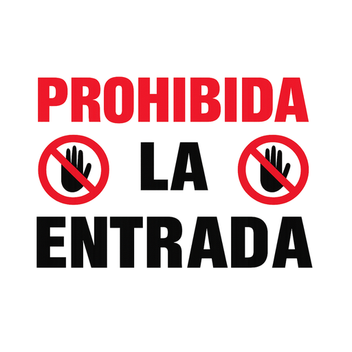 [OFF-920] ROTULO PROHIB. LA ENTRADA 20X30 CM