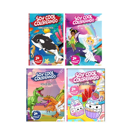 [OFF-BP-S-C-9263] SOY COOL COLOREANDO 4 TITULOS LIBRO P/COLOREAR SICOBEN