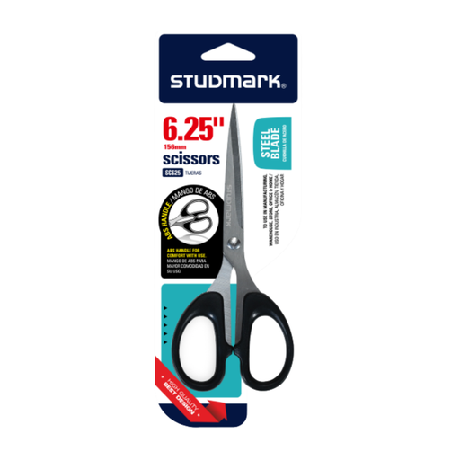 TIJERA 6.25" MANGO PLASTICO NEGRO STUDMARK UNIDAD