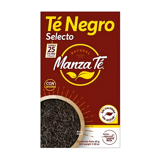 [OFF-0032] TÉ NEGRO MANZATE BOLSA (PAQ 25)