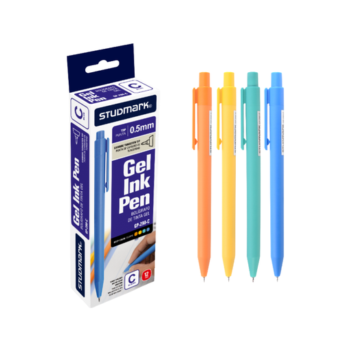 BOLIGRAFO 0.5MM GEL RETRACTIL AZUL 12UDS STUDMARK