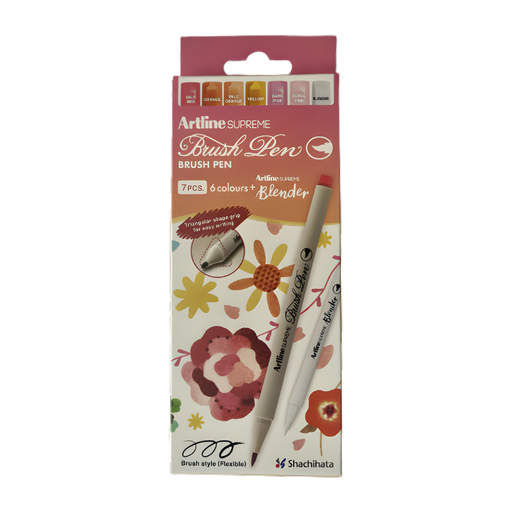 ESTUCHE PTA. PINCEL FINA BRUSH SUPREME 6 TONOS ROSA