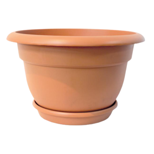 [OFF-M6T] MACETERO #6 C/PLATO SPARTA TERRACOTA