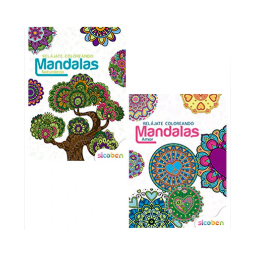 MANDALAS AMOR/NATURALEZA 24PAG BLANCO Y NEGRO SICOBEN