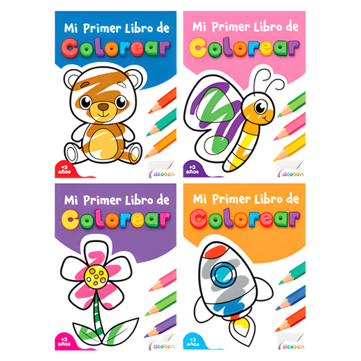 MI PRIMER LIBRO DE COLOREAR 24PAG 1PAG STICKERS SICOBEN
