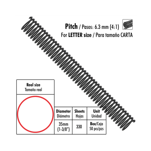 [OFF-SP46-1-3/8-A] RESORTE ESPIRAL PLAST NG 1-3/8 35MM 30UDS STUDMARK