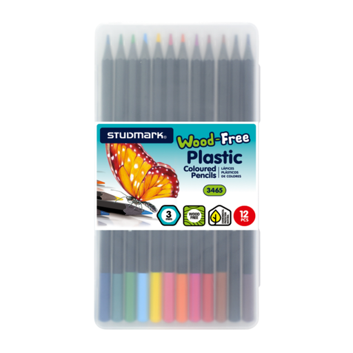 LAPICES PLASTICOS DE 12 CON ESTUCHE STUDMARK