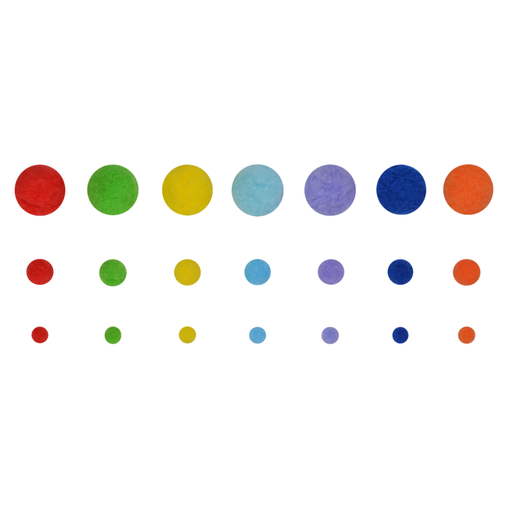 POM POM ARCOIRIS 200 PZS 3 TAMAÑOS STUDMARK