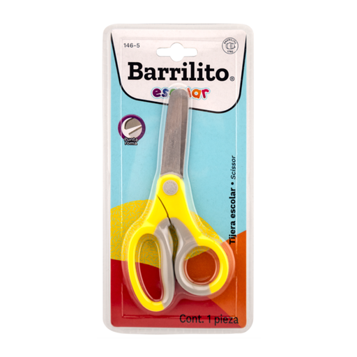 [OFF-51506] TIJERA BARRILITO ESCOLAR ACERO PUNTA ROMA