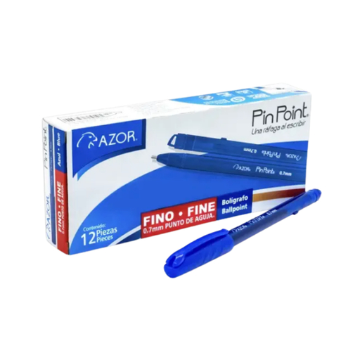 [OFF-6810A] BOLIGRAFO PIN POINT CUERPO OPACO AZUL 0.7MM AZOR UNIDAD