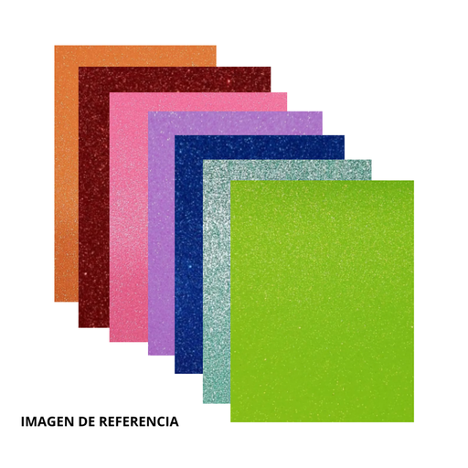 FOAM ESCARCHADO T/CARTA COLORES VARIOS UNIDAD