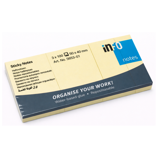 [OFF-120] QUITA Y PON 1.5" X 2" AMARILLO INFO-NOTES