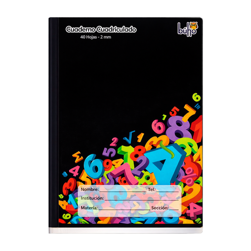 [OFF-CDBH40] CUADERNO CUADRICULADO BUHO 40H