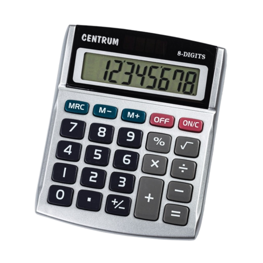 [OFF-82070] CALCULADORA 8 DIG. C/SOLAR 130 X 110 X 18 mm CENTRUM