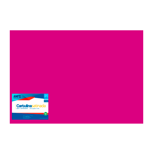 CARTULINA  SATINADA  FUCSIA PAQ 25