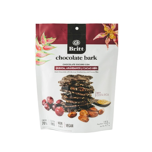 [OFF-354470] CHOCOLATE BRITT BARK CON QUINOA, ARANDANOS Y CACAO NIBS