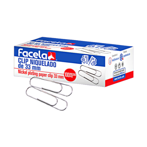 [OFF-6664] CLIP NIQUELADO 33 MM FACELA
