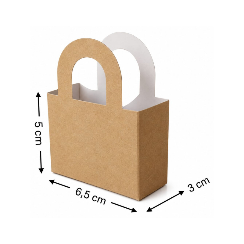 [OFF-BK-4001] BOLSA KRAFT C/AGARRADERA #4001 6,5X5X3CM (PAQ 12)