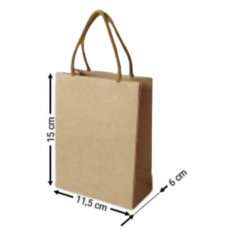 [OFF-BK-1002] BOLSA KRAFT VERTICAL #1002 15X11,5X6CM  (PAQ 12)
