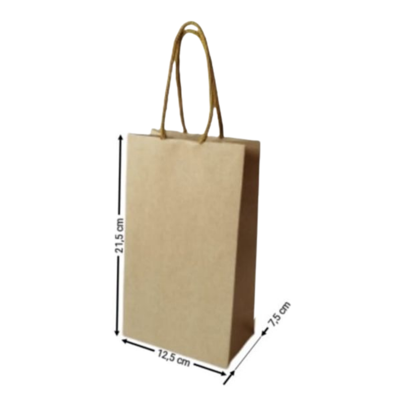 [OFF-BK-1004] BOLSA KRAFT VERTICAL #1004 21,5X12,5X7,5CM  (PAQ 12)