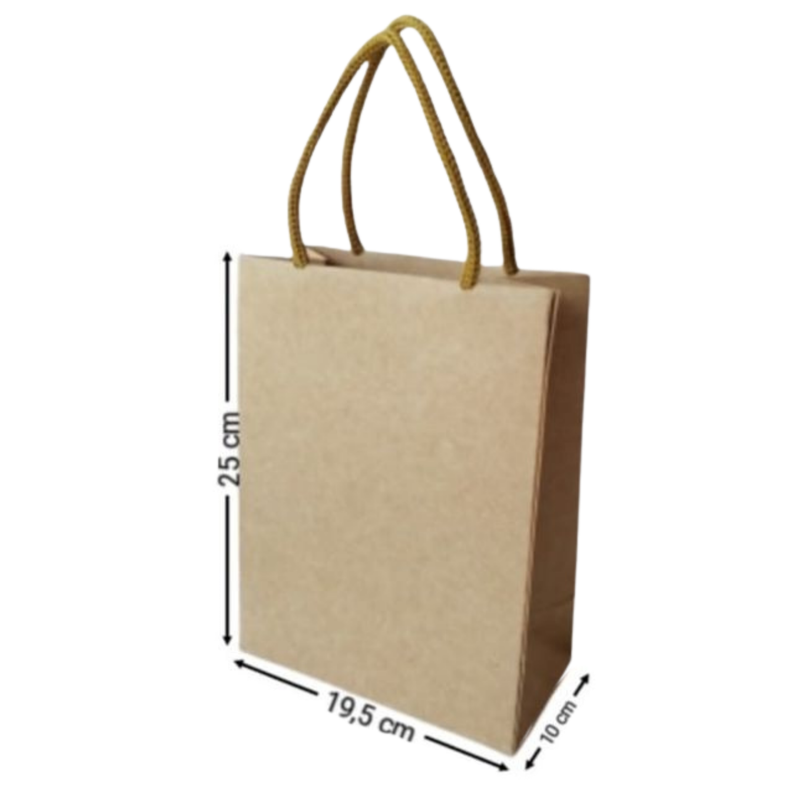 [OFF-BK-1005] BOLSA KRAFT VERTICAL #1005 25X19,5X10CM  (PAQ 12)