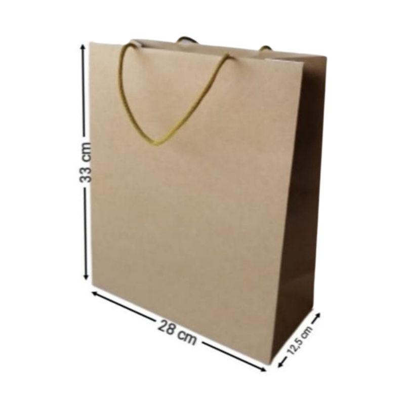 [OFF-BK-1006] BOLSA KRAFT VERTICAL #1006 33X28X12,5CM  (PAQ 12)