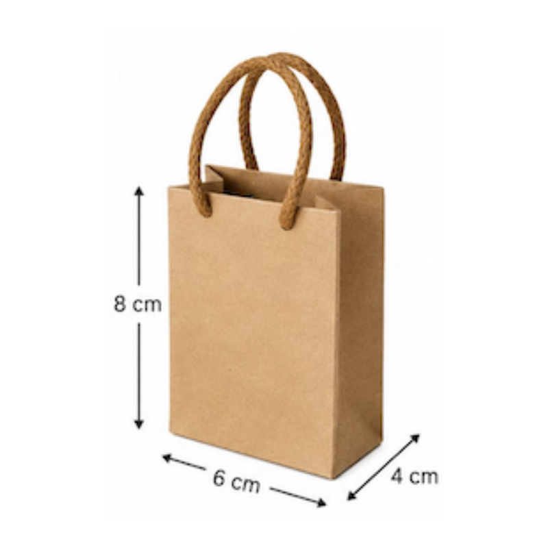 [OFF-BK-1401] BOLSA KRAFT #1401 VERTICAL 8X6X4CM (PAQ 12)