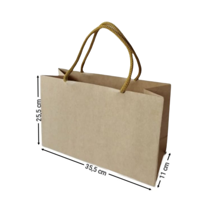 [OFF-BK-1300] BOLSA KRAFT HORIZONTAL #1300 25,5X35,5X11CM (PAQ 12)