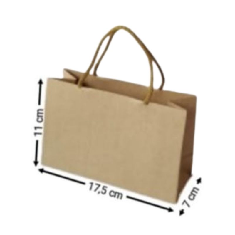 [OFF-BK-1303] BOLSA KRAFT HORIZONTAL #1303 11X17,5X7CM (PAQ 12)