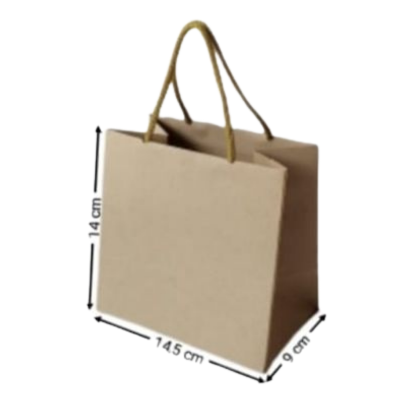 [OFF-BK-1304] BOLSA KRAFT CUADRADA #1304 14X14,5X9CM (PAQ 12)