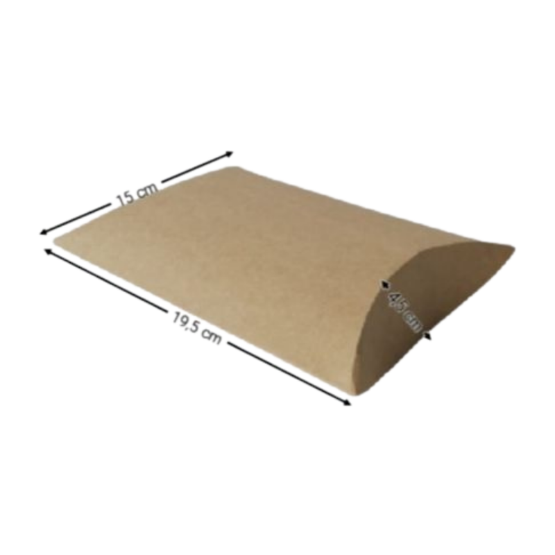 [OFF-CK-1021] CAJA KRAFT ALMOHADA #1021 19,5,X15X4,5CM (PAQ 12)