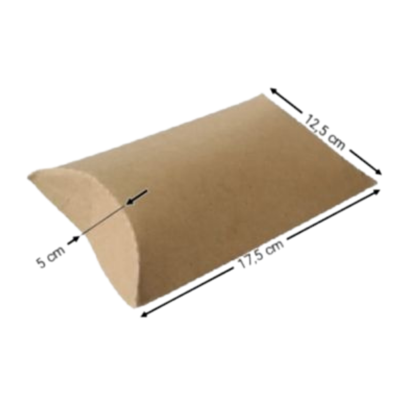 [OFF-CK-1027] CAJA KRAFT ALMOHADA #1027 17,5X12,5X5CM  (PAQ 12)