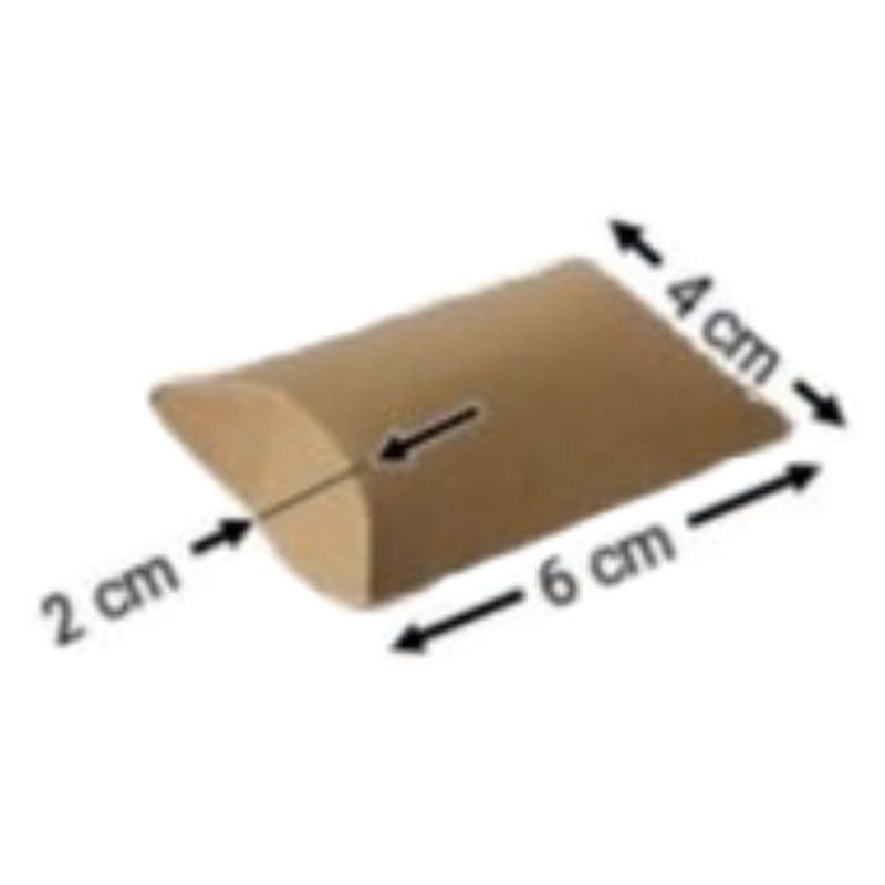 [OFF-CK-1030] CAJA KRAFT ALMOHADA #1030 6X4X2XCM (PAQ 12)
