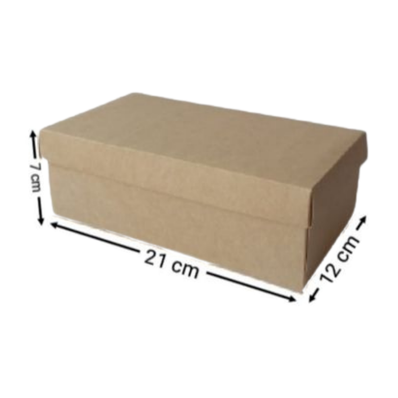 [OFF-CK-2005] CAJA KRAFT CARTULINA REFORZADA #2005 21X12X7CM (PAQ 12)