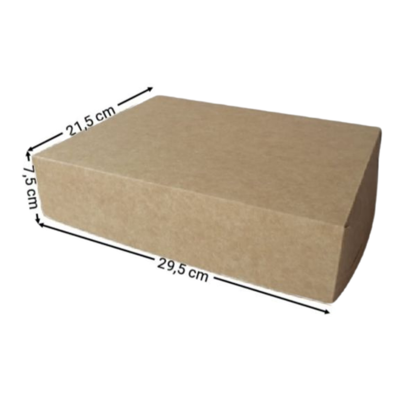 [OFF-CK-2060] CAJA KRAFT RECTANGULAR #2060 29,5C21,5C7,5CM (PAQ 12)