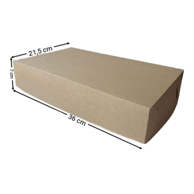 [OFF-CK-2070] CAJA KRAFT RECTANGULAR #2070 36X21,5X7CM (PAQ 12)