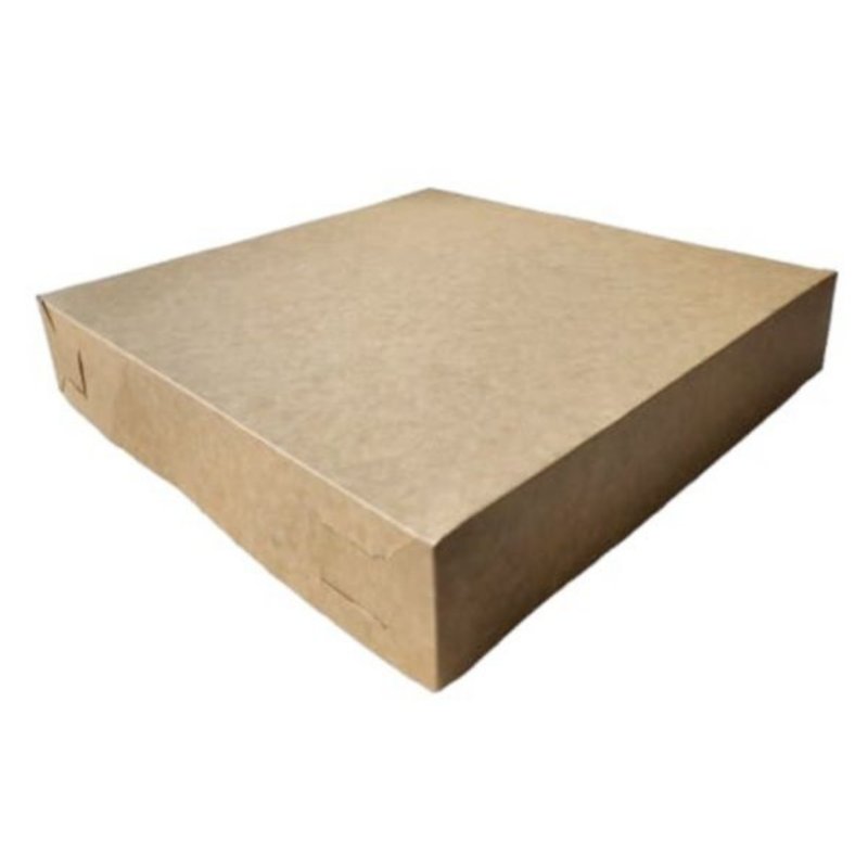 CAJA KRAFT RECTANGULAR #2072 28X28X5CM (PAQ 12)