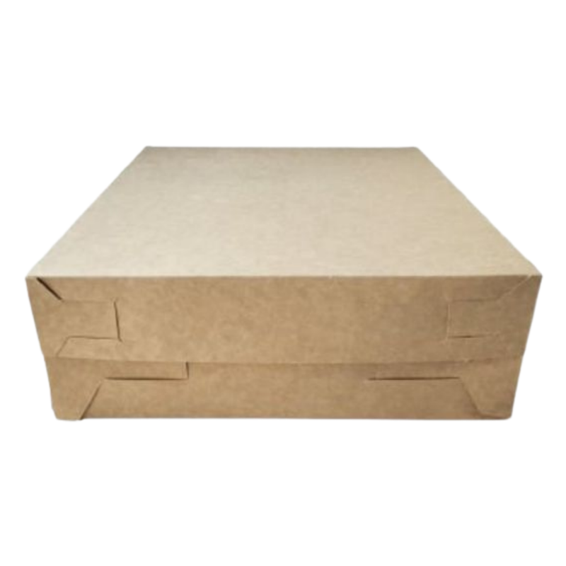 CAJA KRAFT RECTANGULAR #2075 28X28X10CM (PAQ 12)
