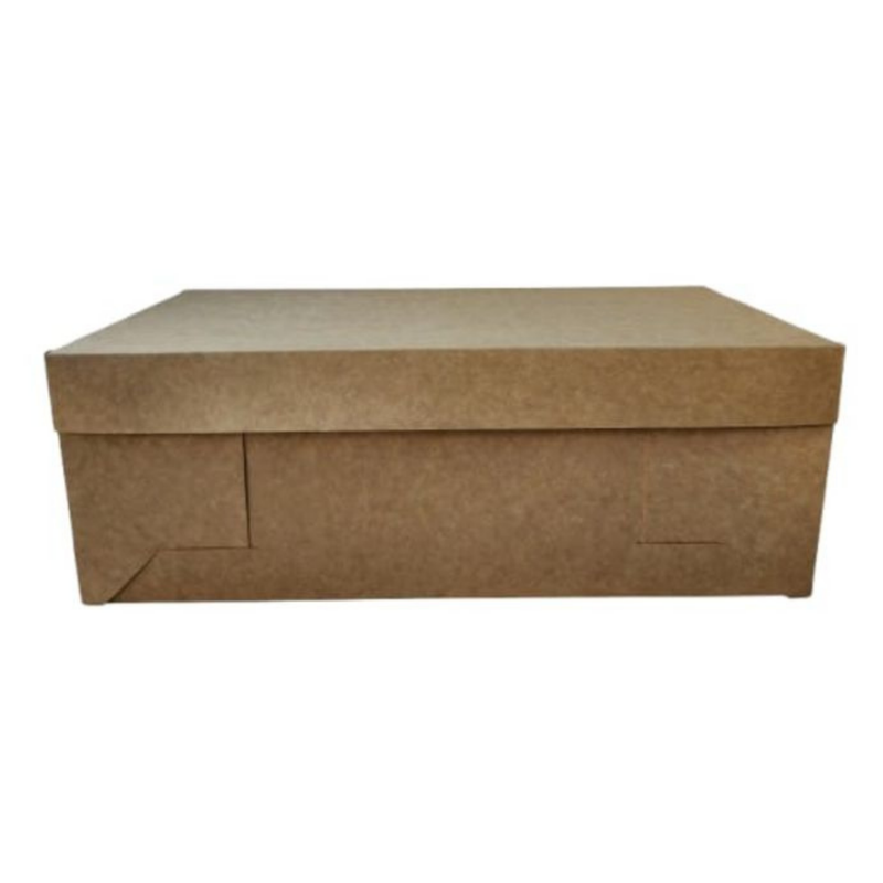CAJA KRAFT RECTANGULAR #2076 42X20X14CM (PAQ 12)