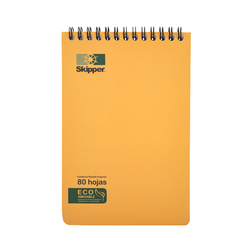 LIBRETA KRAFT SKIPPER ESPIRAL HORIZONTAL PEQUENA 752 80H TAQUIGRAFIA UD