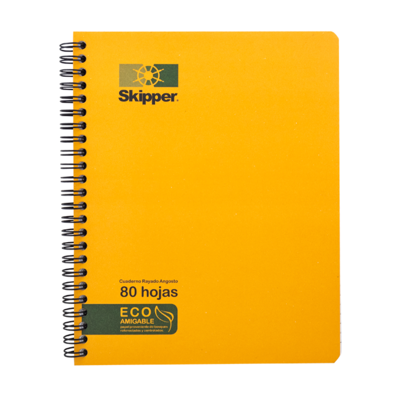 CUADERNO KRAFT SKIPPER ESPIRAL 726 80H 1/2 CARTA UD
